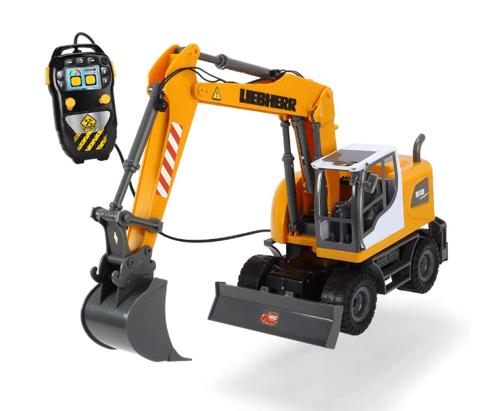 Dickie 203728000 Liebherr Excavator with Cable Remote Control - Yellow and Black - Zoom Image 1