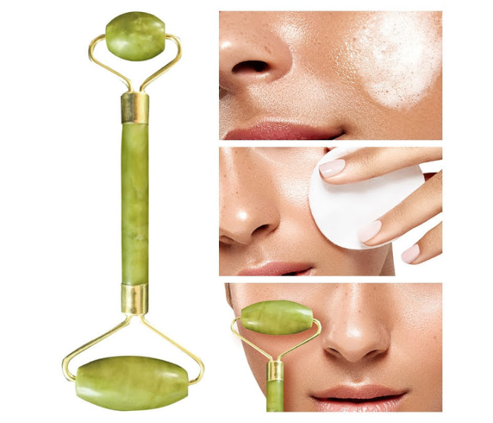 GTC Face Roller and Massage Stone for Skin Care Facial Massager Skin Tool for Anti Aging Skincare - Green - Zoom Image 2