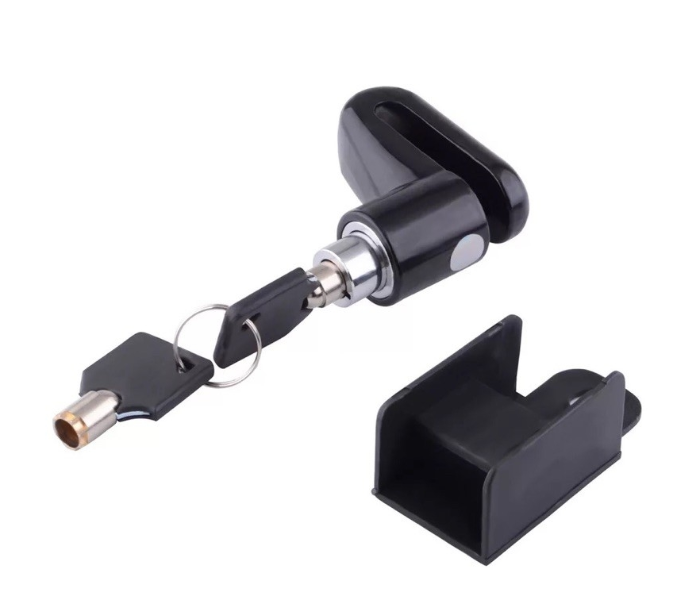 Disc Brake Safety Lock with Mount - Black - Zoom Image 1