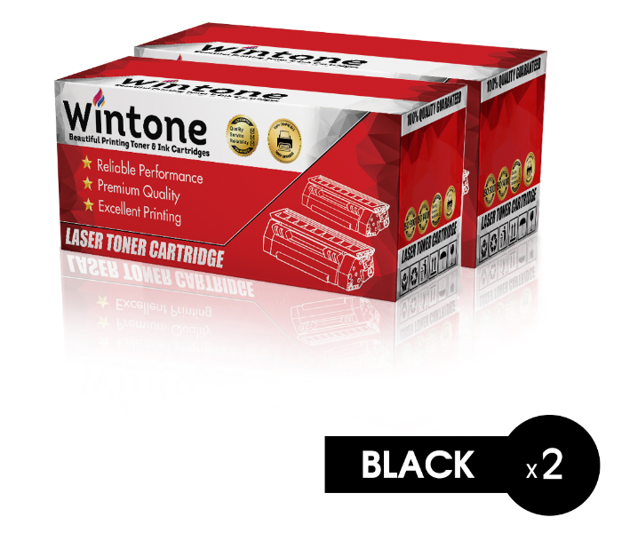 Wintone Set of 2 Pack Q7553A 5949A CRG708 Laser Toner Cartridge is Compatible for HP LaserJet Professional P 2000 Series - Black - Zoom Image