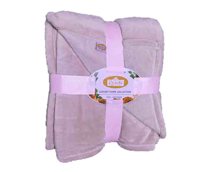 All Season 350GSM Microplush Thermal Fleece Single Leisure Blanket - Purple - Zoom Image