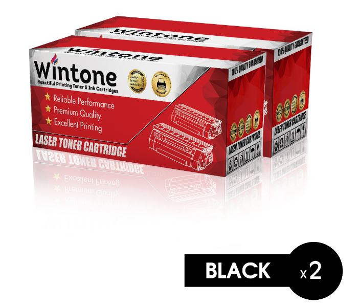 Wintone Set of 2 Pack CC364A 64A Laser Toner Cartridge is Compatible for HP LaserJet P Series A X TN XM - Black - Zoom Image