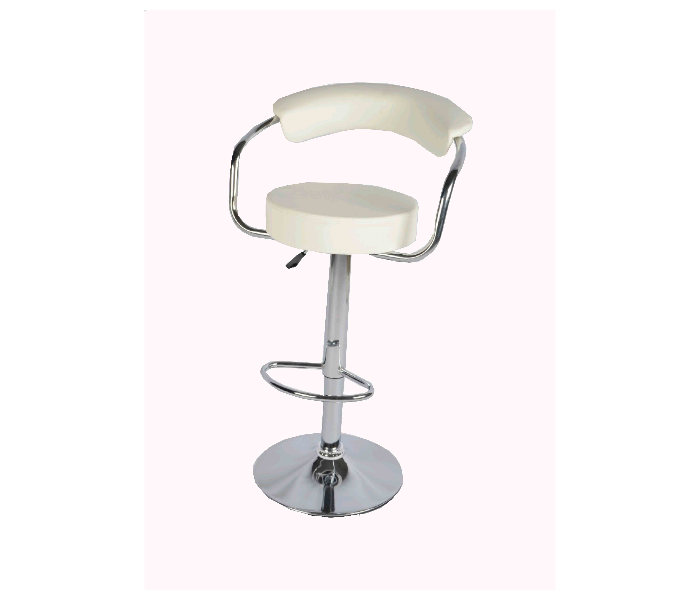 Adjustable Leather Bar Chair Style 1 Office Chair Bar Stool - White - Zoom Image