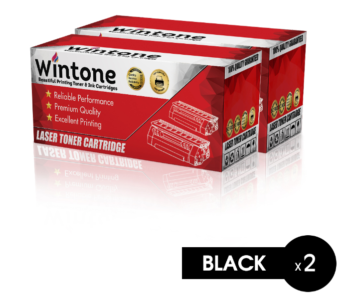 Wintone Set of 2 Pack Q2613U 15A 24A Laser Toner Cartridge is Compatible for HP LaserJet HP LaserJet 1300 1300 N 1300 Series - Black - Zoom Image