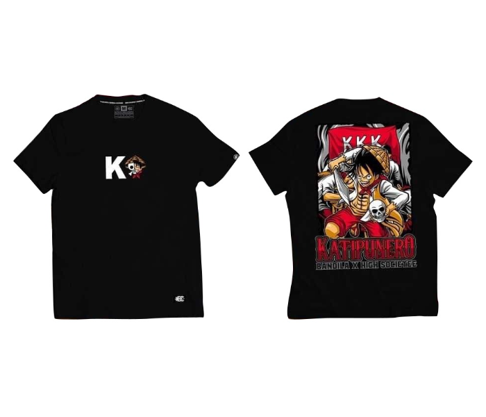 Luffy The Katipunero Unisex Premium Large T-Shirt- Black - Zoom Image