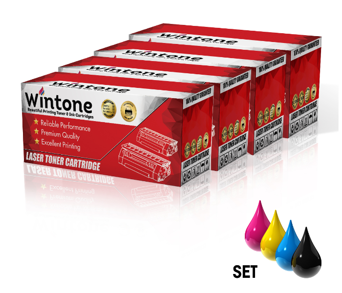 Wintone Compatible Set of 4 Pack Toner Cartridges CLT504S CLP415 for Samsung CLP-410 Series - Black,Cyan,Yellow and Magenta - Zoom Image