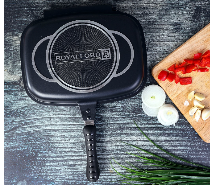 Royalford RF5515 32 cm Double Grill Pan - Black - Zoom Image 1