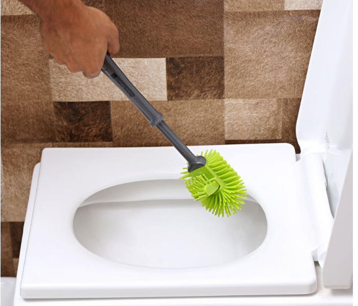 Royalford RF9836 Toilet Brush with Holder - Grey & Green - Zoom Image 3