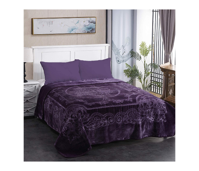 Super Soft Blanket for Winter Season for Single Bed - Purple - Zoom Image