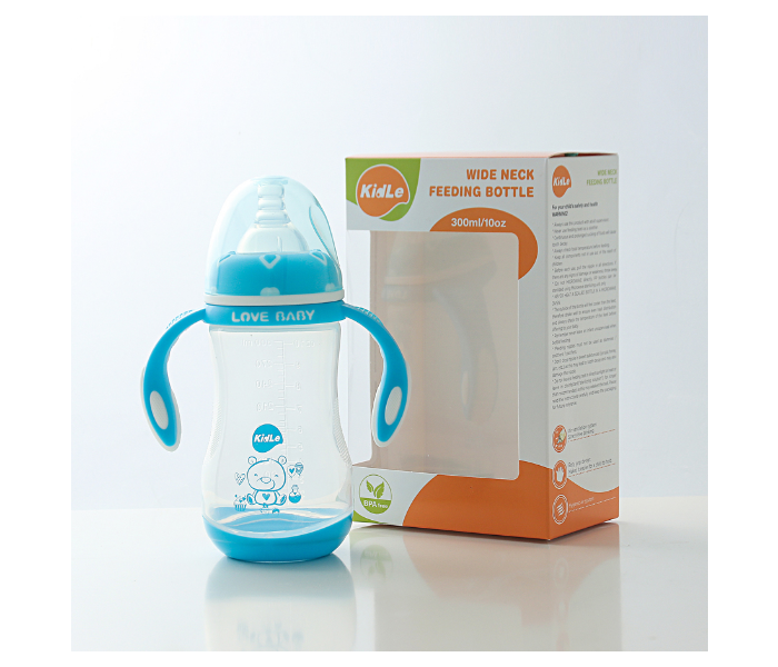 Kidle CJM0005 300ml Wide Mouth PP Feeding Bottle - Blue - Zoom Image 3