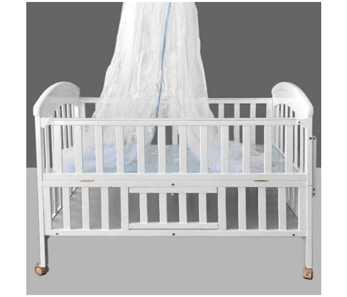 Lelefante Wooden Baby Bed - White - Zoom Image