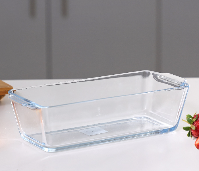 Royalford RF8808 800 ml Rectangle Borosilicate Glass Loaf Dish - Clear - Zoom Image 1