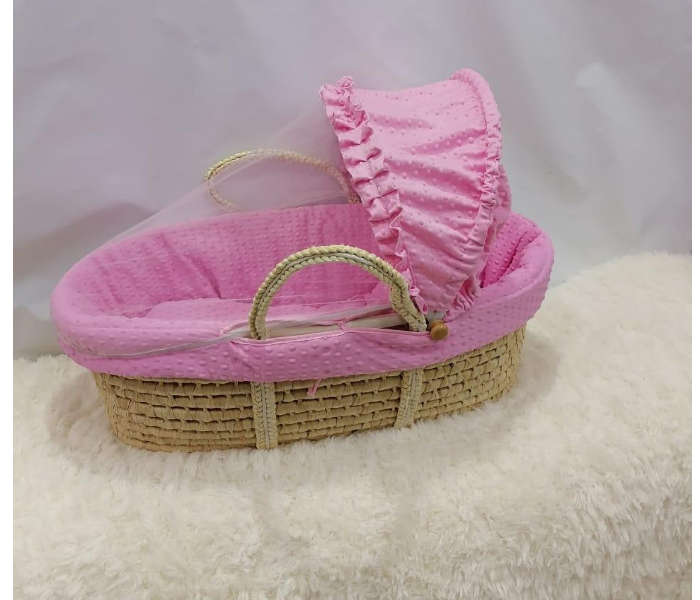 Classic Travel Cot with Mosquito Net for Babies - Pink - Zoom Image