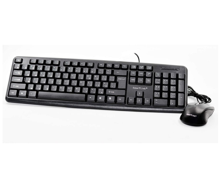 SmartLink SL726KBC Wired Keyboard and Mouse Combo - Black - Zoom Image 1