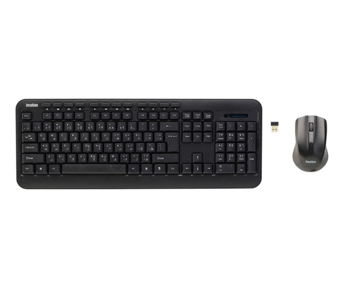 Imation WIC 319 2.4G Wireless Keyboard and Mouse Combo - Black - Zoom Image 2