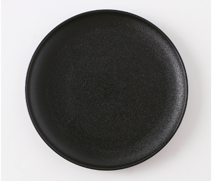 Shuer YBH10002 8 inch Black Iron Sand Glaze Ceramic Plate - Black - Zoom Image