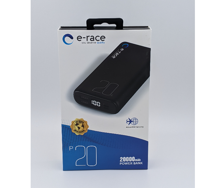 E-Race P20 20000mAh Power Bank - Black - Zoom Image 3