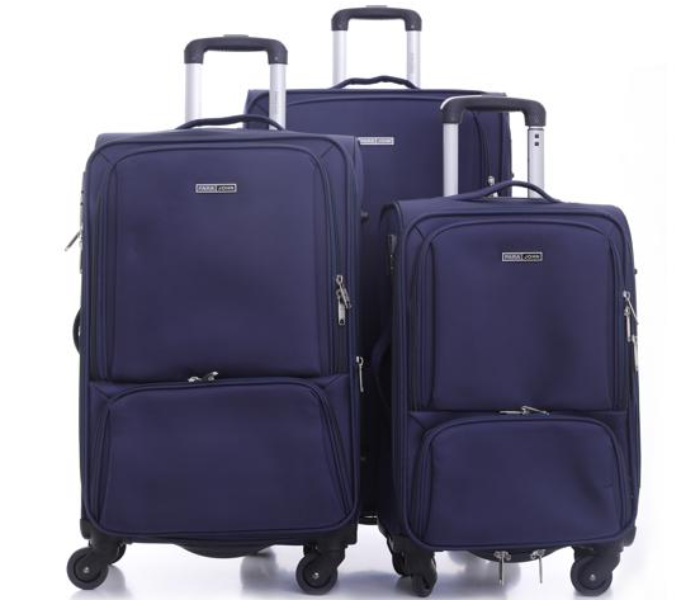 Para John PJTR3089L Soft Trolley Bag Set of 3 Pieces - Blue - Zoom Image 2