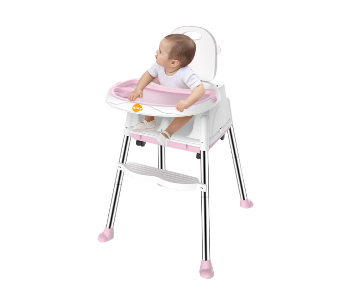 Kidle 1105-01 Large Baby Adjustable Multi-Functional Back Dining Chair - White and Pink - Zoom Image 2