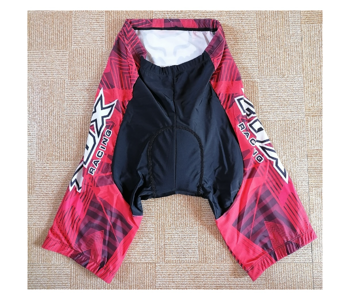 Cycling Shorts With Soft Padding And Elastic Band Large - Fox Red Print - Zoom Image 1