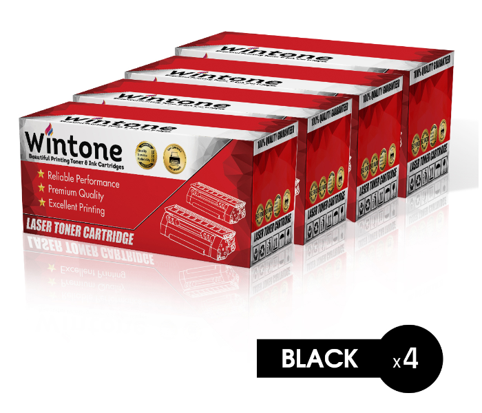 Wintone Set of 4 Pack MLT D205L Laser Toner Cartridge is Compatible for Samsung ML - Black - Zoom Image