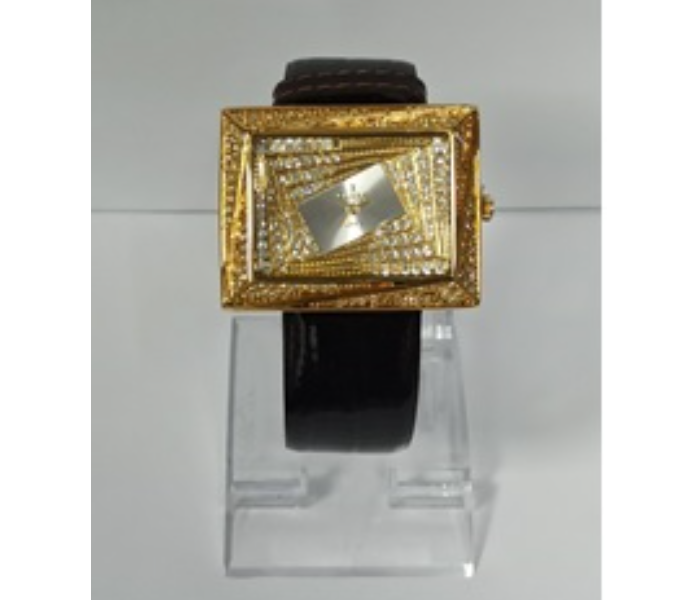 Clark Ford CW31026LLKGG Analog Watch for Women - Black and Gold - Zoom Image