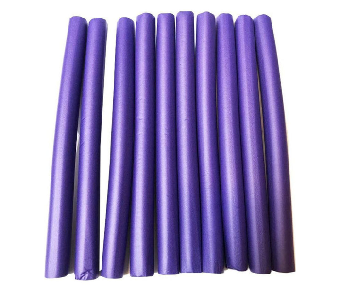 Pack of 10 Piece Hair Curlers Roll Stick Set - Purple - Zoom Image 2