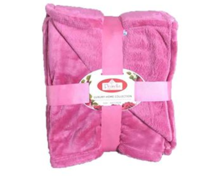 All Season 350GSM Microplush Thermal Fleece Single Leisure Blanket - Pink - Zoom Image