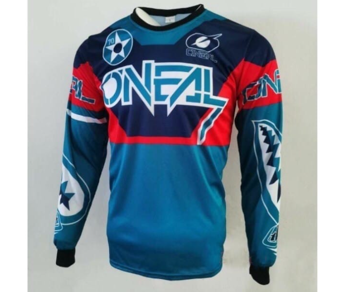 O NEAL Sublimated Longsleeves Jersey Large for Cycling and Scooters - Light Blue - Zoom Image 1