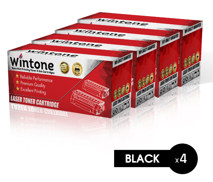 Wintone Pack of 4 MLT D109 Laser Toner Cartridge is Compatible for Samsung SCX 4300 - Black - Zoom Image