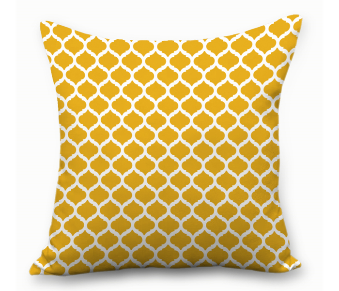 Sharpdo Modern Home Painted Cotton and Linen Pillowcase - Yellow - Zoom Image