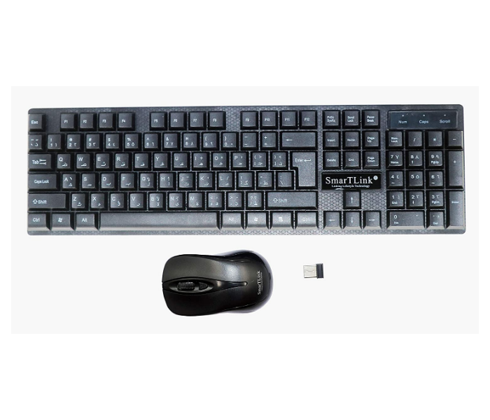 SmartLink SL711KBC Wireless Keyboard and Mouse Combo - Black - Zoom Image 1