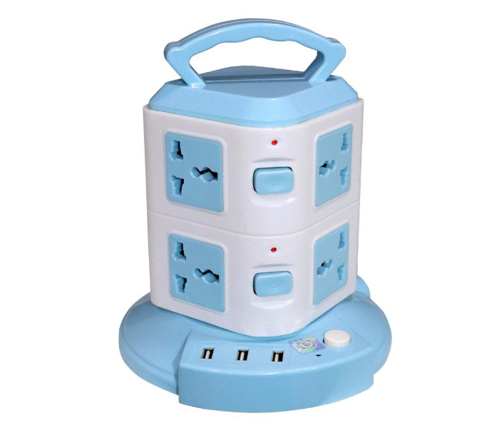 Multi Functional Vertical Socket- Blue - Zoom Image