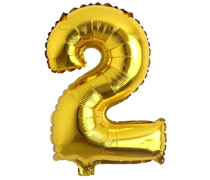 40 Inch Folio Number 2 Digit Helium Birthday Party Balloons - Gold - Zoom Image