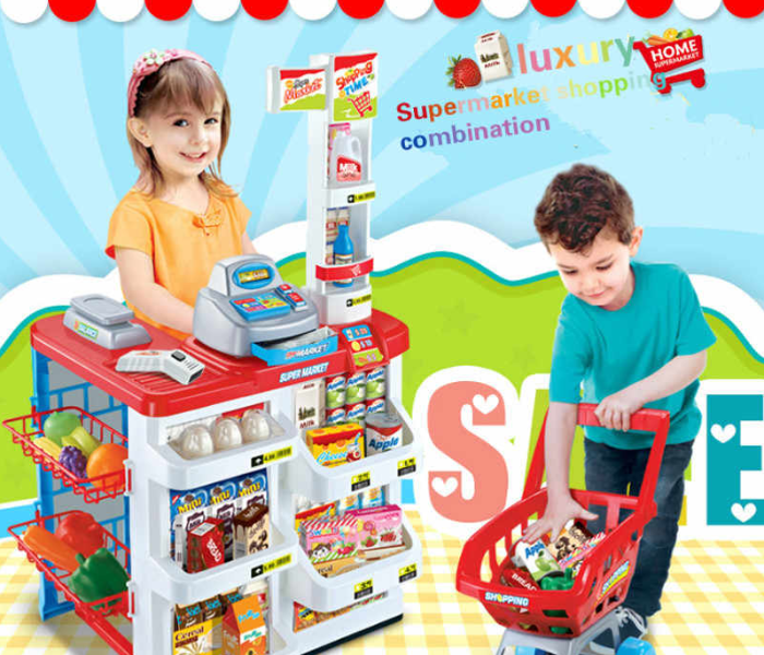 New Big Size Kitchen Set 82cm Plastic Pretend Supermarket Play Toy - Zoom Image 1