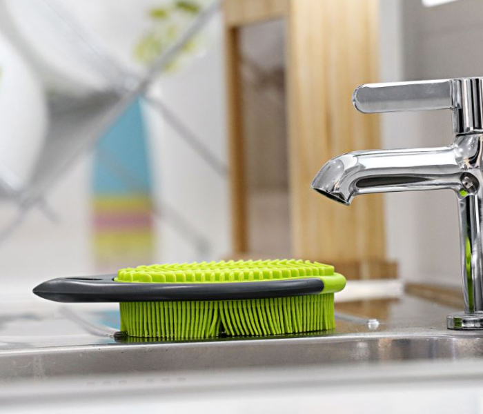 Royalford RF9835 Double Side Scrubbing Brush - Grey & Green - Zoom Image 2