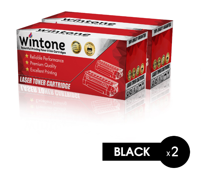 Wintone Set of 2 Pack 12A FX10 CRG303 703 Laser Toner Cartridge is Compatible for Canon L D MF FAX and HP LaserJet M - Black - Zoom Image