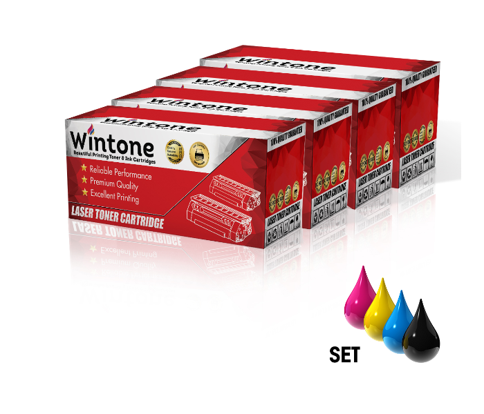 Wintone Compatible Set of 4 Pack Toner Cartridges C9720A C9721A C9722A C9723A 641A for HP Color LaserJet and Canon LBP - Black,Cyan,Yellow and Magenta - Zoom Image