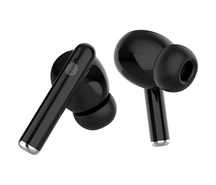 Trands TWS23 True Wireless Noise Cancelling Earbuds with Type-C Portable Charging Case - Black - Zoom Image 2