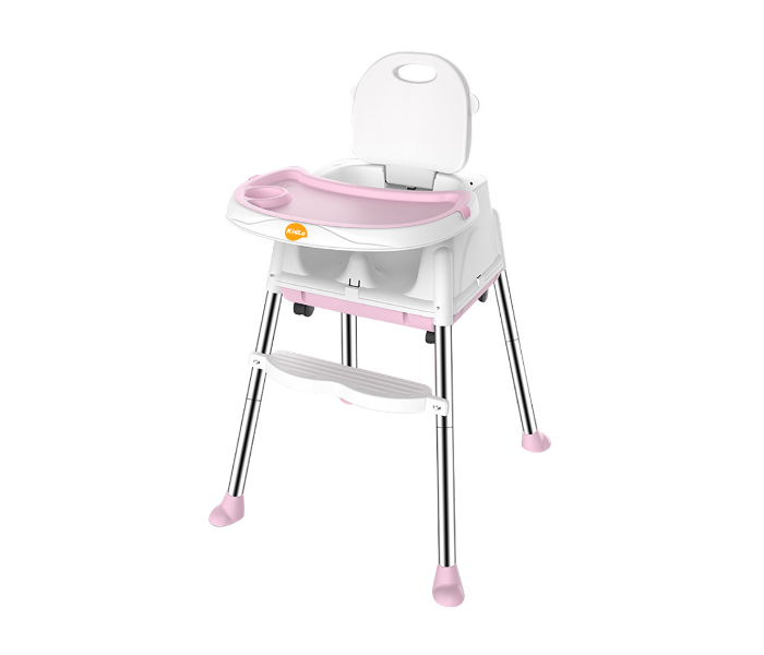 Kidle 1105-01 Large Baby Adjustable Multi-Functional Back Dining Chair - White and Pink - Zoom Image 1