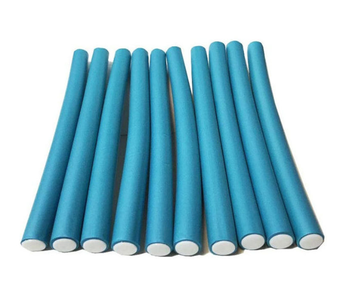 Pack of 10 Piece Hair Curlers Roll Stick Set - Blue - Zoom Image 2