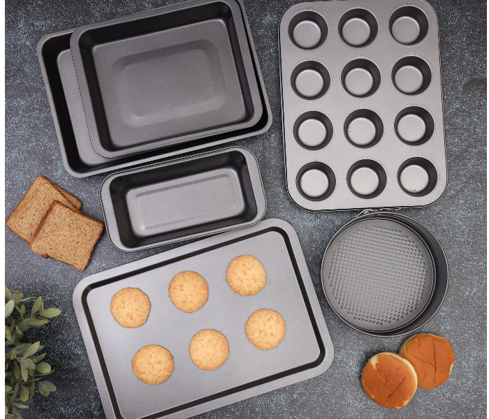 Royalford RFU9089 6 Pieces Bakeware Set - Black - Zoom Image 3