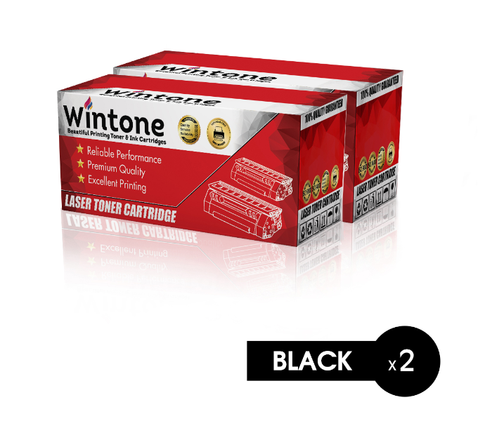 Wintone Set of 2 Pack Q7516A 16A Laser Toner Cartridge is Compatible for HP LaserJet 5200 and Canon LBP Series - Black - Zoom Image