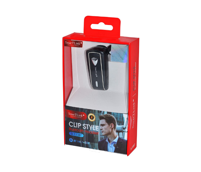 SmartLink SL333BT Clip Style Bluetooth Headset - Black - Zoom Image 1