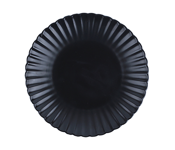 Sharpdo LJX10006 8 inch Chrysanthemum Round Flat Plate - Black - Zoom Image