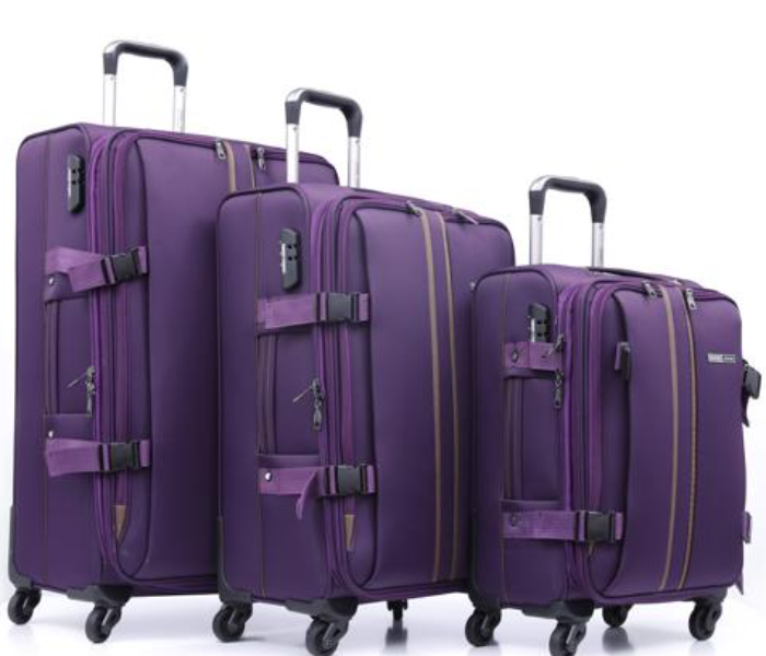 Para John PJTR3040P Trolley Bag Set of 3 Pieces - Purple - Zoom Image 2