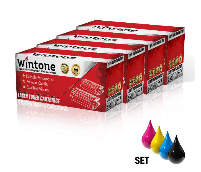 Wintone Compatible Toner Cartridges CF300A CF301A CF302A CF303A 827A for HP Color LaserJet Enterprise Flow - Black,Cyan,Yellow and Magenta - Zoom Image