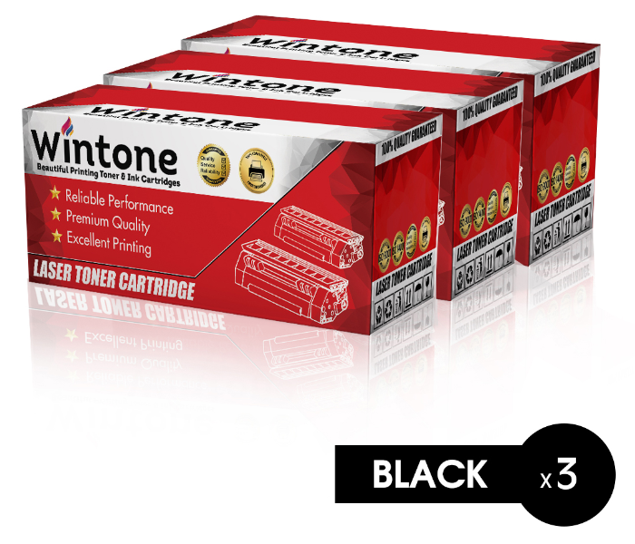 Wintone Set of 3 Pack CF214A 14A Laser Toner Cartridge is Compatible for HP LaserJet Enterprise Managed 700 MFP M 712 725 720 725 DN N XH DN F Z Plus Series - Black - Zoom Image