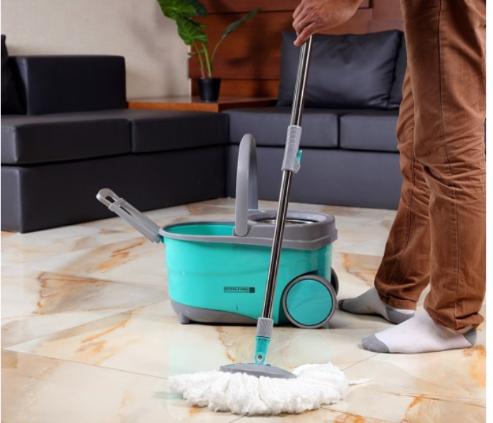 Royalford RF7721 Proactive Mop with 360 Rotating - Grey & Turquoise - Zoom Image 3