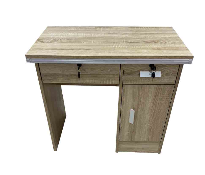 Simple Home Style 1 80cm Desktop Computer Desk with 3 Drawer - Wood - Zoom Image